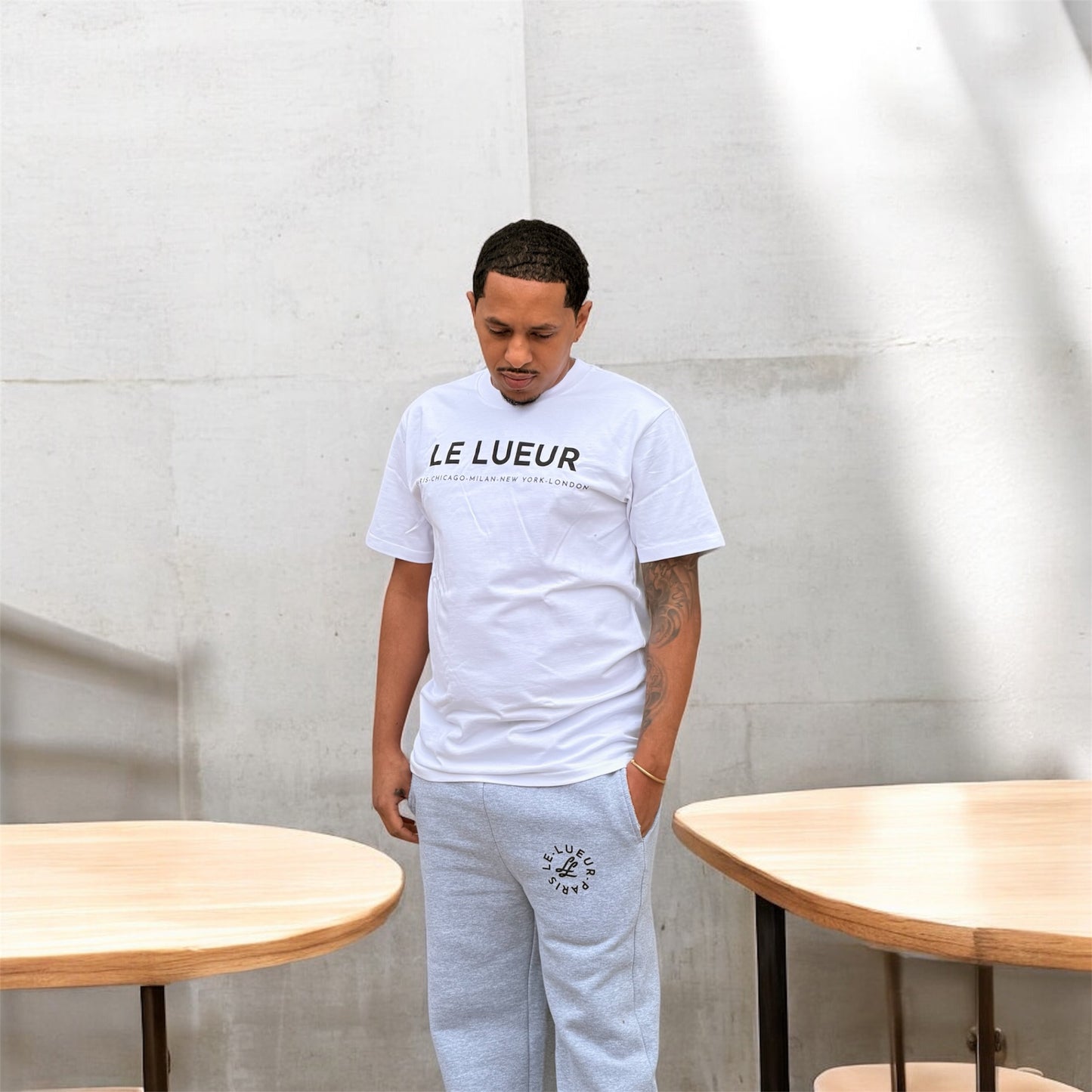 Distressed Straight Sweatpants