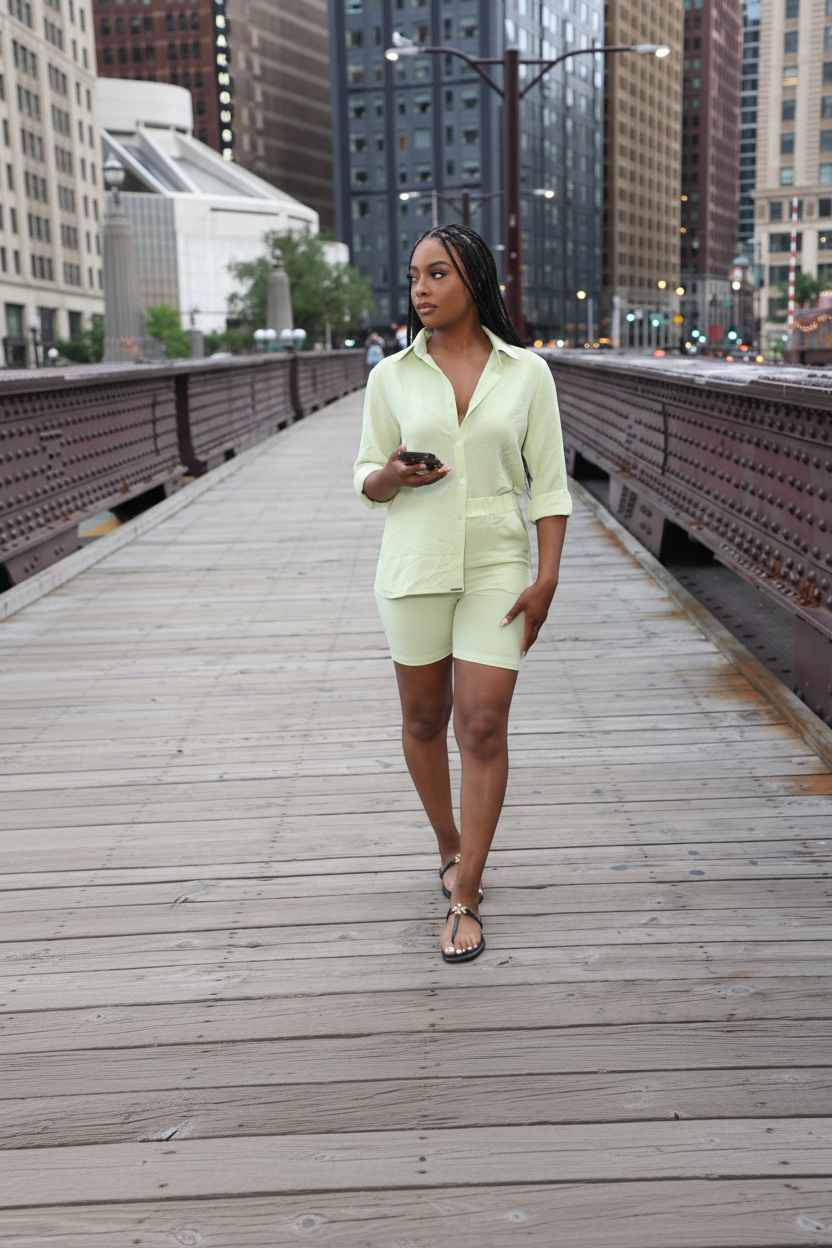 Sage Short Set