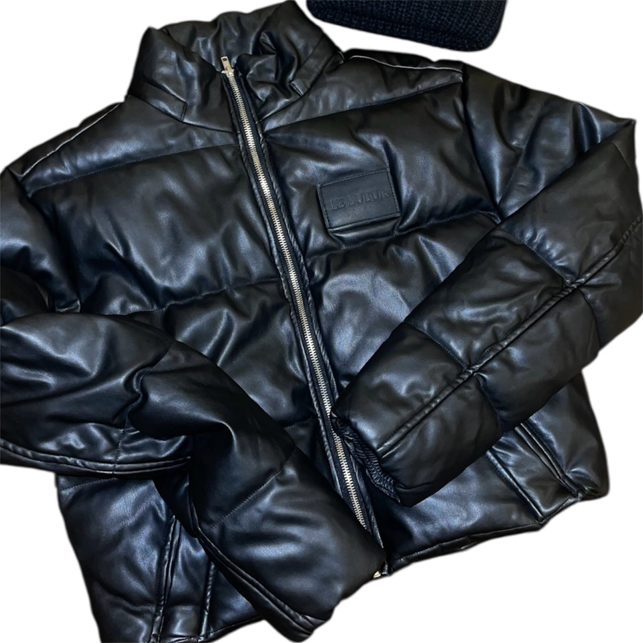 Unisex Vegan Leather Puffer Jacket