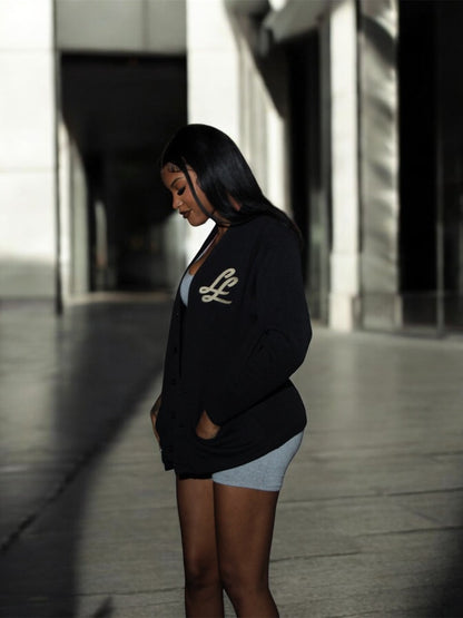 Luxe Varsity Knit Cardigan