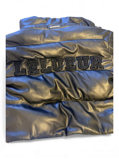 Women's Cropped Vegan Leather Jacket