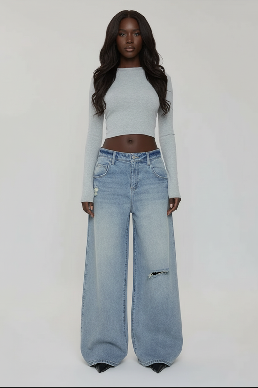 Standing model with melanin skin tone